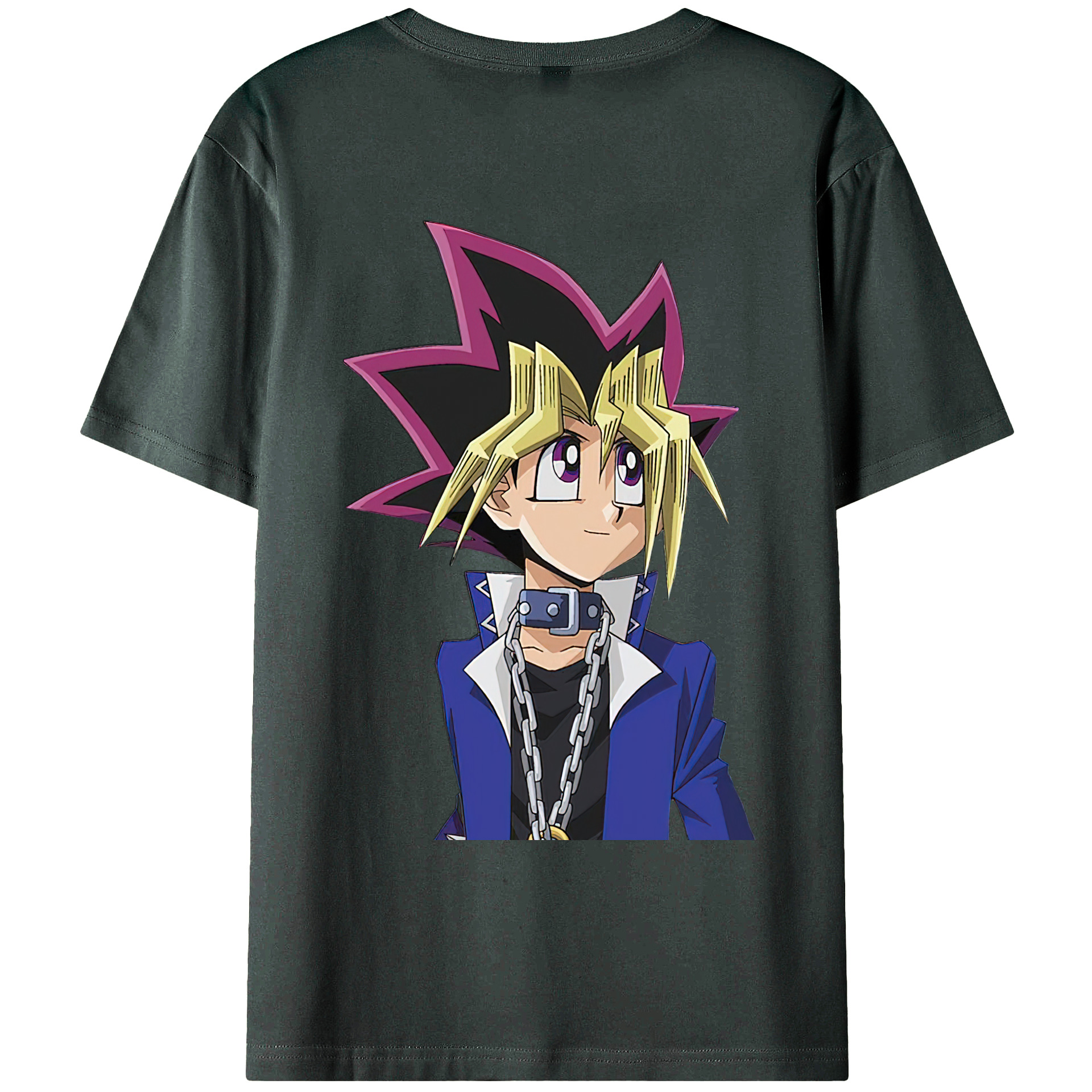 （画像用） 遊☆戯☆王 Yu-Gi-Oh! 綿100％ メンズ半袖Tシャツ（バックプリント） 通気性
